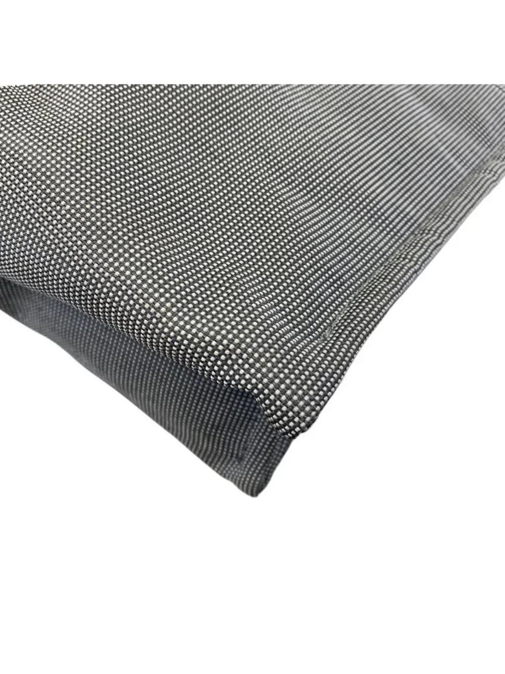 Hermes Her Line Pouch MM Clutch Multi Case Gray Canvas Polyester Logo Sophistica - Picture 3 of 9